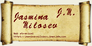 Jasmina Milošev vizit kartica